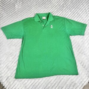 VTG. DISNEY WORLD Men's Golf Polo w/Mickey Size XL Dark Green Mickey Embroidered